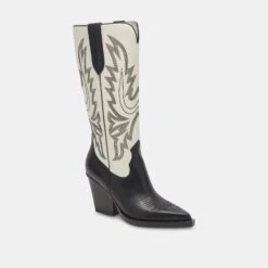 Dolce Vita BLANCH BOOTS BLACK WHITE LEATHER -Dolce Vita DOLCEVITA BOOTS BLANCH BLACKWHITELEATHER 01