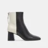 Dolce Vita FIFI H2O BOOTIES BLACK WHITE LEATHER
