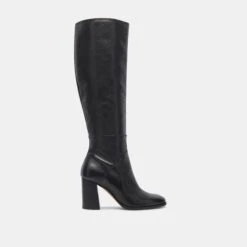 Dolce Vita FYNN WIDE CALF BOOTS ONYX LEATHER