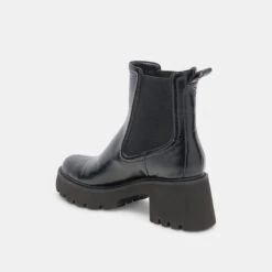 Dolce Vita HAWK H2O BOOTIES MIDNIGHT CRINKLE PATENT -Dolce Vita DOLCEVITA BOOTS HAWKH2O MIDNIGHTCRINKLEPATENTH2O 09