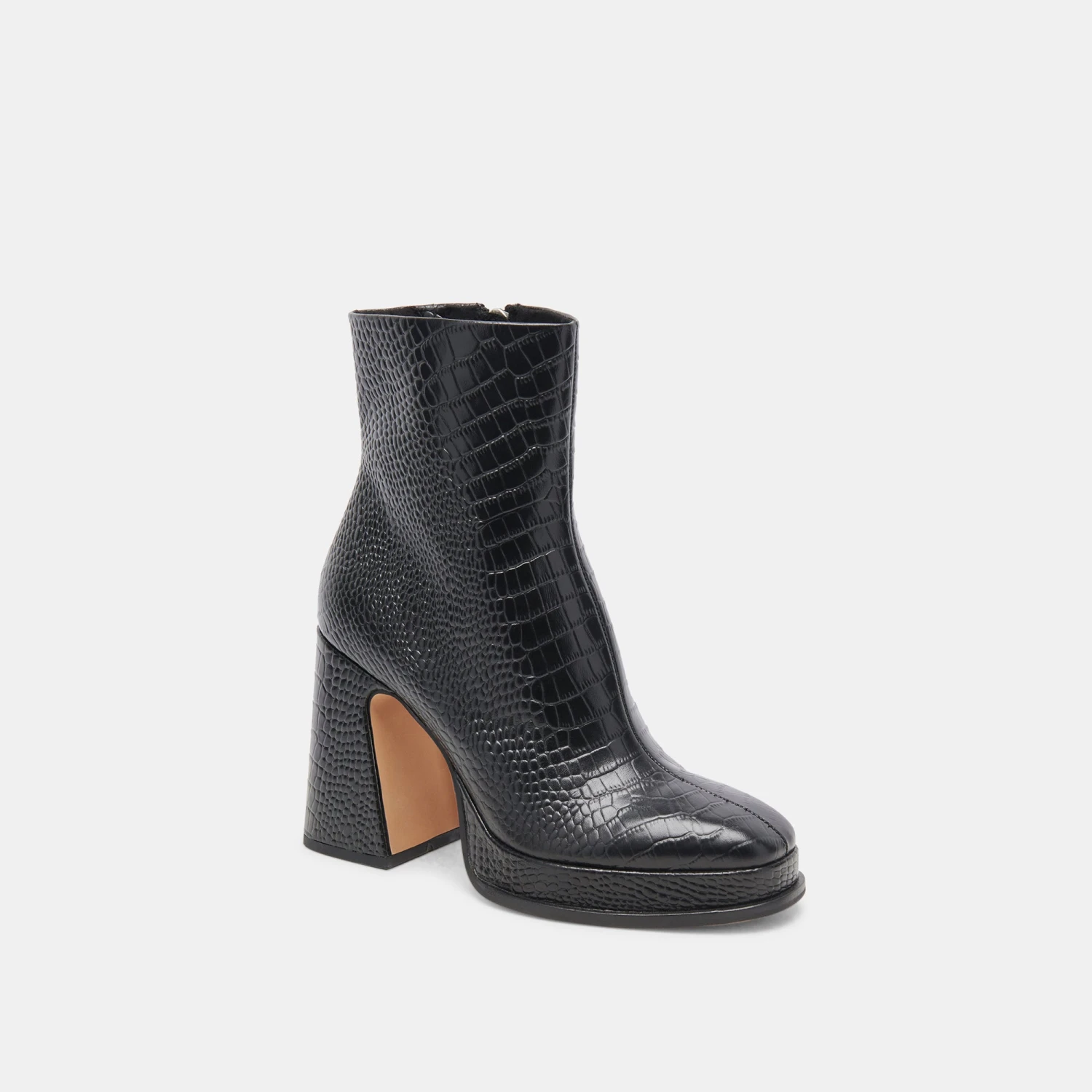 Dolce Vita LOCHLY BOOTS NOIR EMBOSSED LEATHER 4 Dolce Vita LOCHLY BOOTS NOIR EMBOSSED LEATHER - Image 2