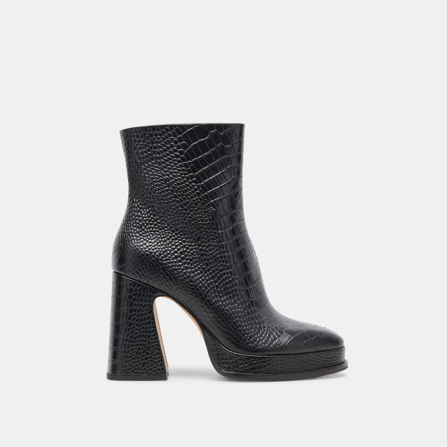 Dolce Vita LOCHLY BOOTS NOIR EMBOSSED LEATHER 3 Dolce Vita LOCHLY BOOTS NOIR EMBOSSED LEATHER