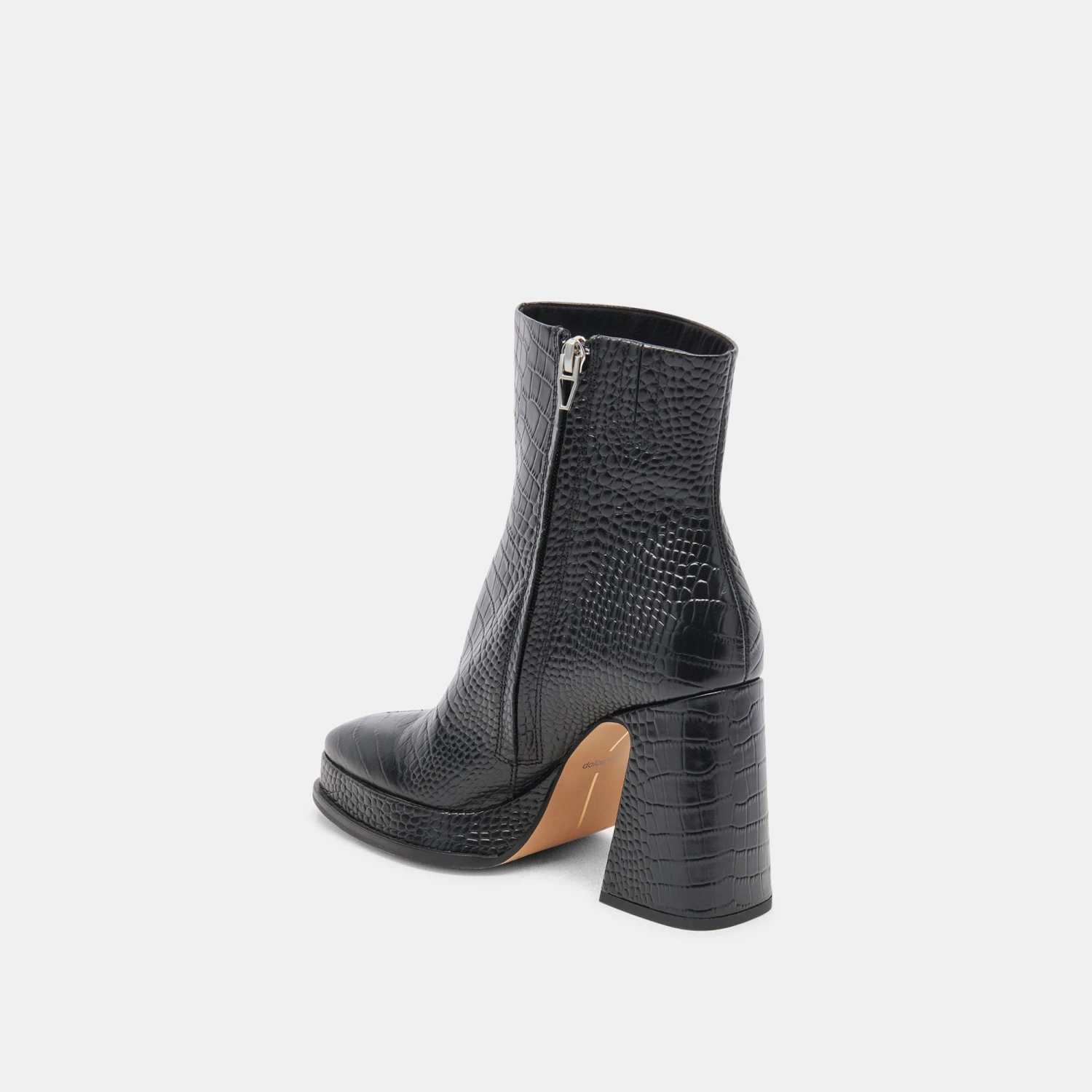 Dolce Vita LOCHLY BOOTS NOIR EMBOSSED LEATHER 7 Dolce Vita LOCHLY BOOTS NOIR EMBOSSED LEATHER - Image 5