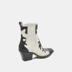 Dolce Vita RENIA BOOTS BLACK WHITE LEATHER -Dolce Vita DOLCEVITA BOOTS RENIA BLACKWHITELEATHER 03