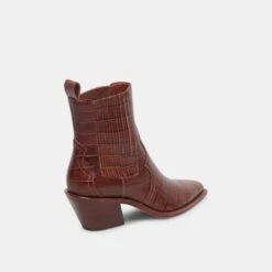 Dolce Vita SENNA BOOTIES WALNUT EMBOSSED LEATHER -Dolce Vita DOLCEVITA BOOTS SENNA WALNUTEMBOSSEDLEATHER 03 68f4c266 c4ce 4928 93fd 8e94cae9d9bd
