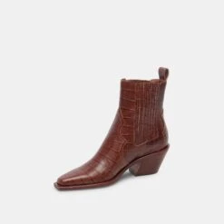 Dolce Vita SENNA BOOTIES WALNUT EMBOSSED LEATHER -Dolce Vita DOLCEVITA BOOTS SENNA WALNUTEMBOSSEDLEATHER 08 10bb3f36 d1a3 4059 bce7 c3cb2226b0aa