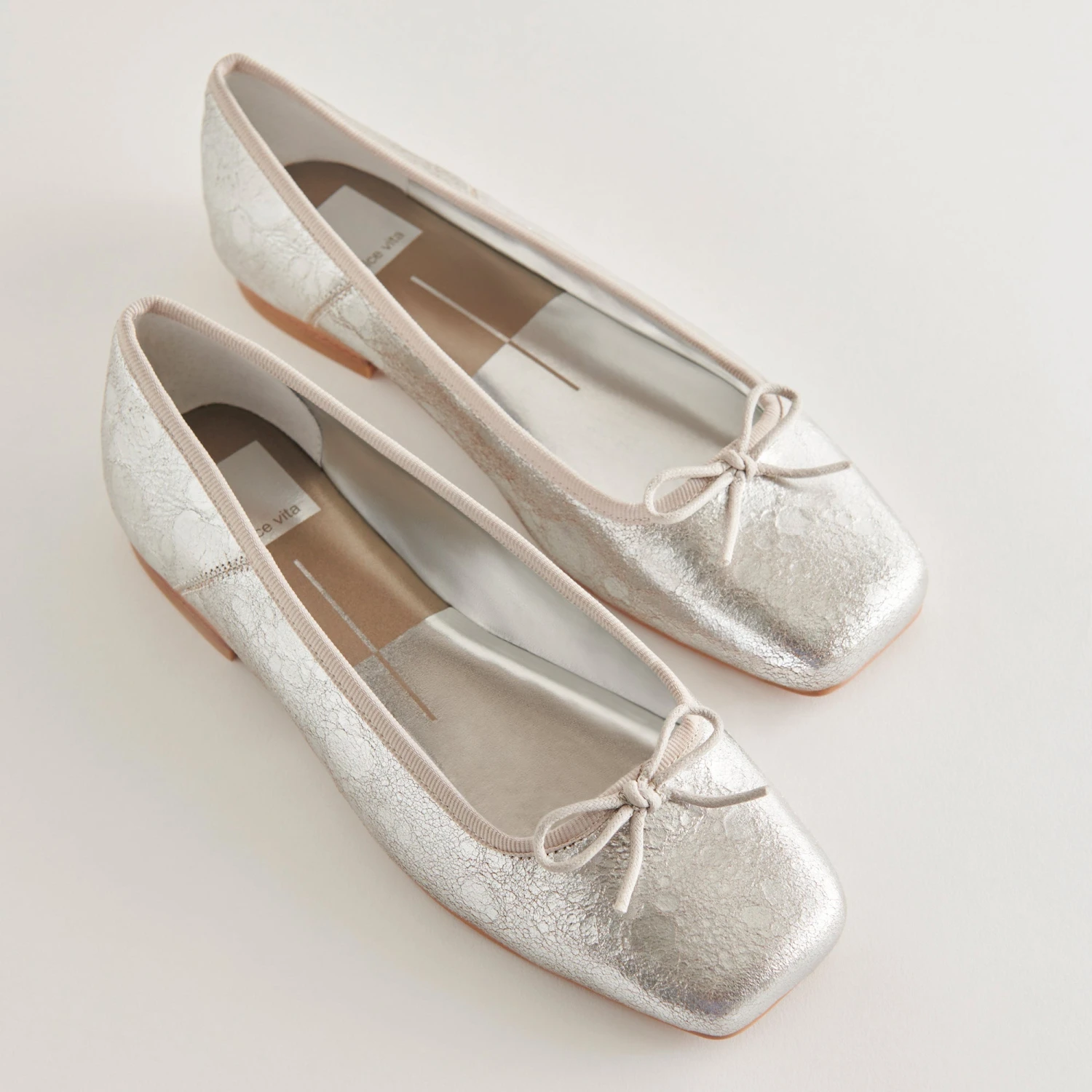 Dolce Vita ANISA BALLET FLATS SILVER DISTRESSED LEATHER 3 Dolce Vita ANISA BALLET FLATS SILVER DISTRESSED LEATHER