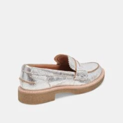 Dolce Vita ARABEL LOAFERS SILVER DISTRESSED LEATHER -Dolce Vita DOLCEVITA FLATS ARABEL SILVERDISTRESSEDLEATHER 03