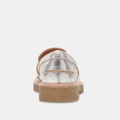 Dolce Vita ARABEL LOAFERS SILVER DISTRESSED LEATHER -Dolce Vita DOLCEVITA FLATS ARABEL SILVERDISTRESSEDLEATHER 05