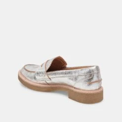 Dolce Vita ARABEL LOAFERS SILVER DISTRESSED LEATHER -Dolce Vita DOLCEVITA FLATS ARABEL SILVERDISTRESSEDLEATHER 09
