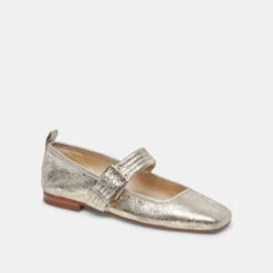 Dolce Vita ARORA BALLET FLATS PLATINUM DISTRESSED LEATHER -Dolce Vita DOLCEVITA FLATS ARORA PLATINUMDISTRESSEDLEATHER 01