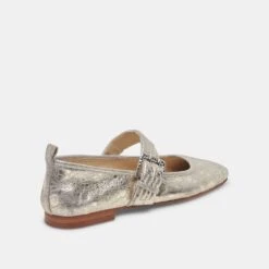 Dolce Vita ARORA BALLET FLATS PLATINUM DISTRESSED LEATHER -Dolce Vita DOLCEVITA FLATS ARORA PLATINUMDISTRESSEDLEATHER 03