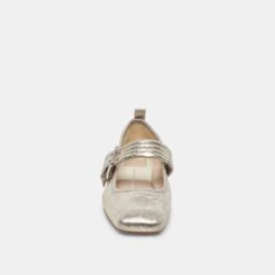 Dolce Vita ARORA BALLET FLATS PLATINUM DISTRESSED LEATHER -Dolce Vita DOLCEVITA FLATS ARORA PLATINUMDISTRESSEDLEATHER 04