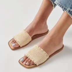 Dolce Vita CANARY SANDALS LT NATURAL RAFFIA 17 Dolce Vita CANARY SANDALS LT NATURAL RAFFIA -Dolce Vita DOLCEVITA FLATS CANARY LTNATURALRAFFIA ONFOOT 4