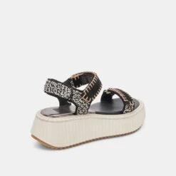 Dolce Vita DEBRA SANDALS BLACK WHITE NUBUCK 13 Dolce Vita DEBRA SANDALS BLACK WHITE NUBUCK -Dolce Vita DOLCEVITA FLATS DEBRA BLACK WHITENUBUCK 03