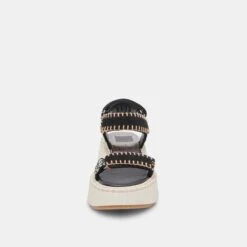 Dolce Vita DEBRA SANDALS BLACK WHITE NUBUCK 16 Dolce Vita DEBRA SANDALS BLACK WHITE NUBUCK -Dolce Vita DOLCEVITA FLATS DEBRA BLACK WHITENUBUCK 04