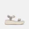Dolce Vita DEBRA SANDALS SILVER DISTRESSED LEATHER -Dolce Vita DOLCEVITA FLATS DEBRA SILVERDISTRESSEDLEATHER 02