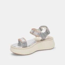 Dolce Vita DEBRA SANDALS SILVER DISTRESSED LEATHER -Dolce Vita DOLCEVITA FLATS DEBRA SILVERDISTRESSEDLEATHER 08
