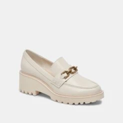 Dolce Vita HARLEN LOAFERS IVORY CRINKLE PATENT -Dolce Vita DOLCEVITA FLATS HARLEN IVORYCRINKLEPATENT 01