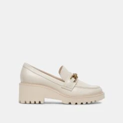 Dolce Vita HARLEN LOAFERS IVORY CRINKLE PATENT