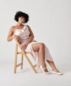 Dolce Vita LILLY BALLET FLATS IVORY MULTI SATIN -Dolce Vita DOLCEVITA FLATS LILLY IVORYMULTISATIN ONFOOT 5