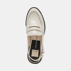 Dolce Vita HARDI LOAFERS IVORY CRINKLE PATENT -Dolce Vita DOLCEVITA FLAT HARDI IVORYCRACKLEDLEATHER 06
