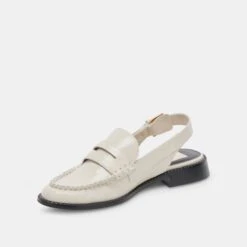 Dolce Vita HARDI LOAFERS IVORY CRINKLE PATENT -Dolce Vita DOLCEVITA FLAT HARDI IVORYCRACKLEDLEATHER 08