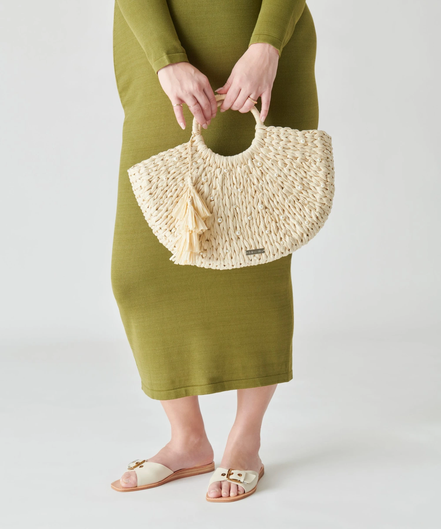Dolce Vita ESTELLE HANDBAG NATURAL PEARL RAFFIA 4 Dolce Vita ESTELLE HANDBAG NATURAL PEARL RAFFIA - Image 2