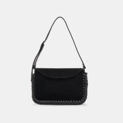 Dolce Vita HARPER SHOULDER BAG BLACK SUEDE