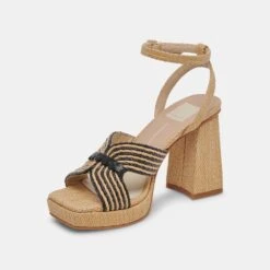 Dolce Vita ARIES HEELS BLACK NATURAL RAFFIA -Dolce Vita DOLCEVITA HEELS ARIES BLACK NATURALRAFFIA 08