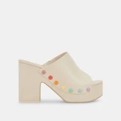 Dolce Vita EMOL PRIDE HEELS IVORY LEATHER