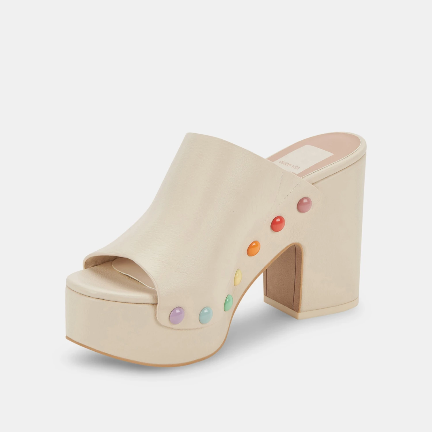 Dolce Vita EMOL PRIDE HEELS IVORY LEATHER 6 Dolce Vita EMOL PRIDE HEELS IVORY LEATHER - Image 4