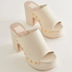 Dolce Vita EMOL HEELS OFF WHITE LEATHER