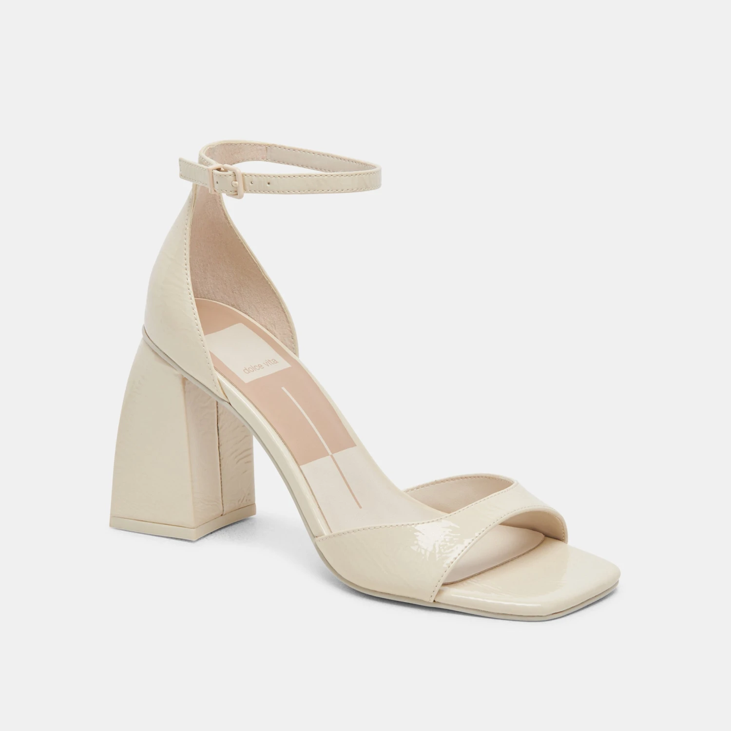 Dolce Vita JANEY HEELS IVORY CRINKLE PATENT 4 Dolce Vita JANEY HEELS IVORY CRINKLE PATENT - Image 2