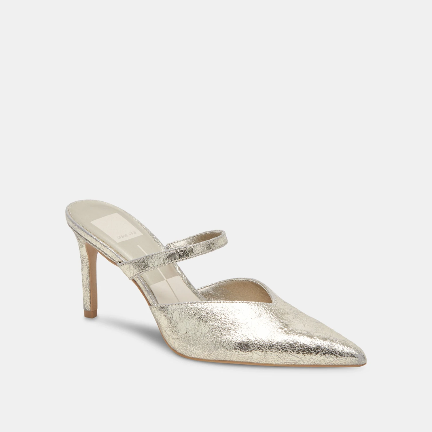 Dolce Vita KANIKA HEELS PLATINUM DISTRESSED LEATHER 4 Dolce Vita KANIKA HEELS PLATINUM DISTRESSED LEATHER - Image 2