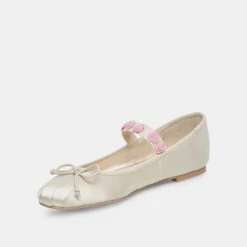 Dolce Vita LILLY BALLET FLATS IVORY MULTI SATIN -Dolce Vita DOLCEVITA HEELS LILLY IVORYMULTISATIN 08