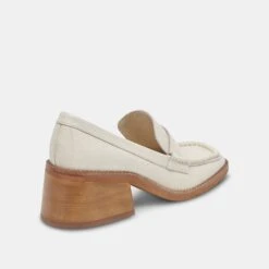 Dolce Vita TALIE LOAFERS IVORY EMBOSSED LEATHER -Dolce Vita DOLCEVITA HEELS TALIE IVORYEMBOSSEDLEATHER 03