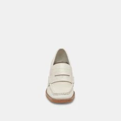 Dolce Vita TALIE LOAFERS IVORY EMBOSSED LEATHER -Dolce Vita DOLCEVITA HEELS TALIE IVORYEMBOSSEDLEATHER 04