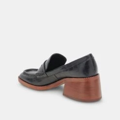 Dolce Vita TALIE LOAFERS NOIR EMBOSSED LEATHER -Dolce Vita DOLCEVITA HEELS TALIE NOIREMBOSSEDLEATHER 09