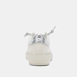 Dolce Vita ZINA SNEAKERS WHITE SILVER LEATHER -Dolce Vita DOLCEVITA HEELS ZINA WHITESILVERRECYCLEDLEATHER 05