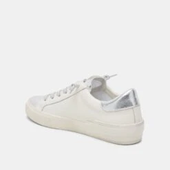 Dolce Vita ZINA SNEAKERS WHITE SILVER LEATHER -Dolce Vita DOLCEVITA HEELS ZINA WHITESILVERRECYCLEDLEATHER 08