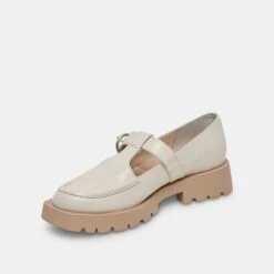 Dolce Vita EBBIE FLATS IVORY PATENT LEATHER -Dolce Vita DOLCEVITA LOAFERS EBBIE IVORYPATENETLEATHER 08