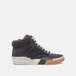 Dolce Vita ZILVIA PLUSH SNEAKERS ANTHRACITE SUEDE