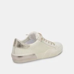 Dolce Vita ZINA PLUSH SNEAKERS WHITE SLICED LEATHER -Dolce Vita DOLCEVITA SNEAKERS ZINAPLUSH WHITESLICEDLEATHER 03