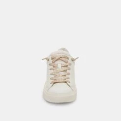 Dolce Vita ZINA PLUSH SNEAKERS WHITE SLICED LEATHER -Dolce Vita DOLCEVITA SNEAKERS ZINAPLUSH WHITESLICEDLEATHER 04
