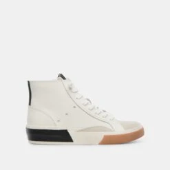 Dolce Vita ZOHARA SNEAKERS WHITE BLACK LEATHER