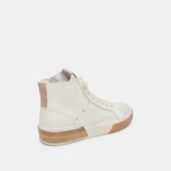 Dolce Vita ZOHARA SNEAKERS WHITE TAN LEATHER -Dolce Vita DOLCEVITA SNEAKERS ZOHARA WHITETANLEATHER 03