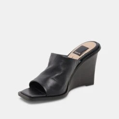 Dolce Vita GILDED WEDGES BLACK LEATHER -Dolce Vita DOLCEVITA WEDGES GILDED BLACKLEATHER 08