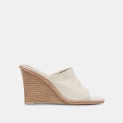 Dolce Vita GILDED WEDGES IVORY LEATHER