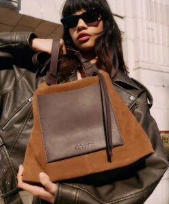 Dolce Vita HANA SHOULDER BAG TOBACCO SUEDE -Dolce Vita hana t